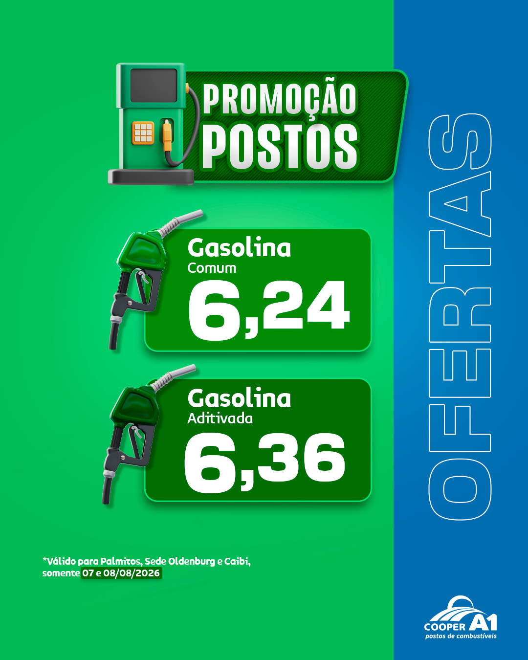 Promo&ccedil;&atilde;o Postos (Palmitos, Sede Oldenburg e Caibi)